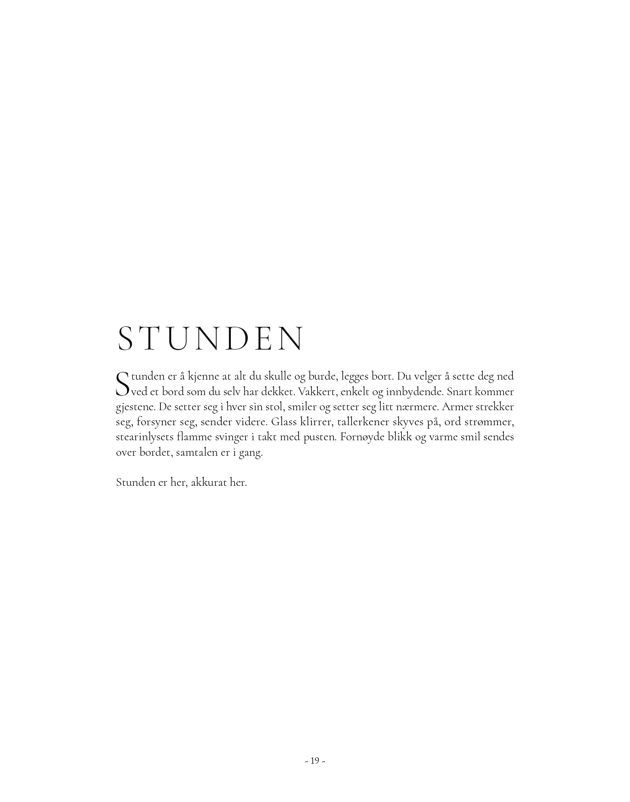 TABLESTORIES -Ta tiden tilbake til måltidet