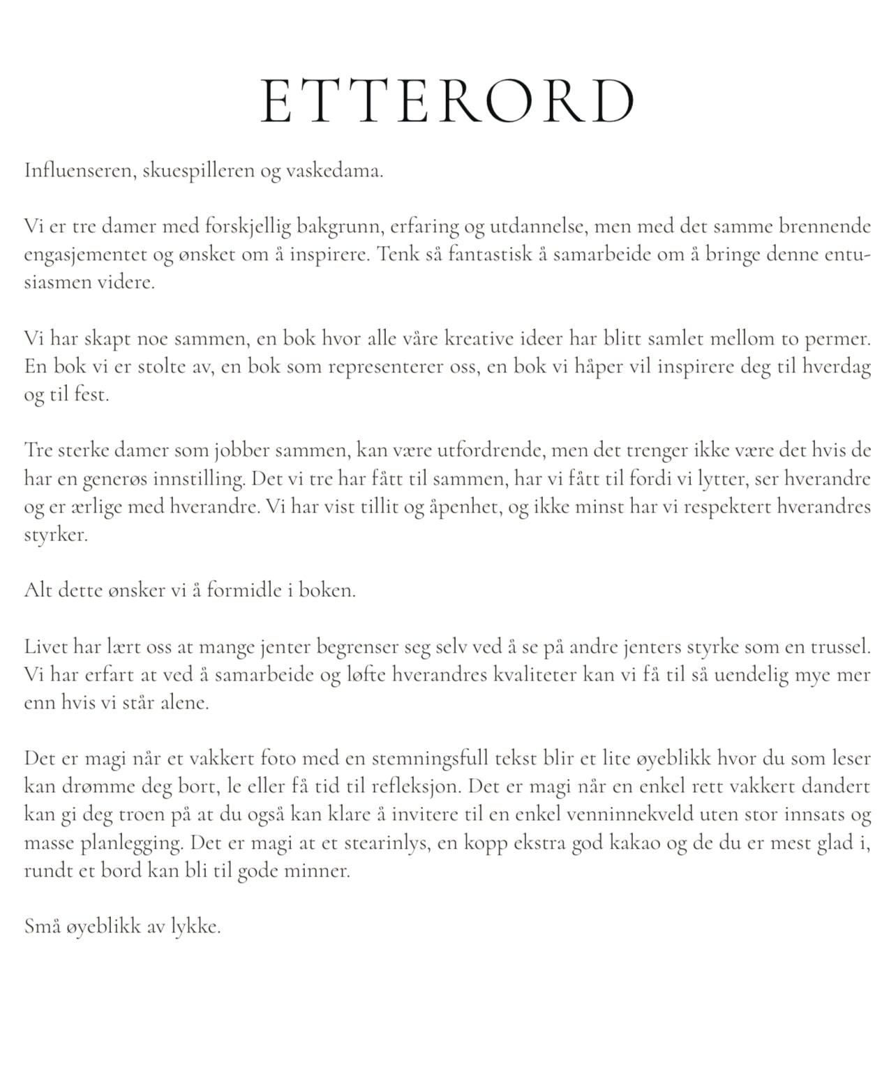 TABLESTORIES -Ta tiden tilbake til måltidet