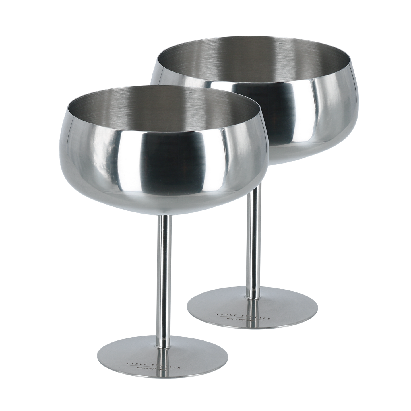 Table Stories Stainless Steel Cocktailglass 2 pk - Silver